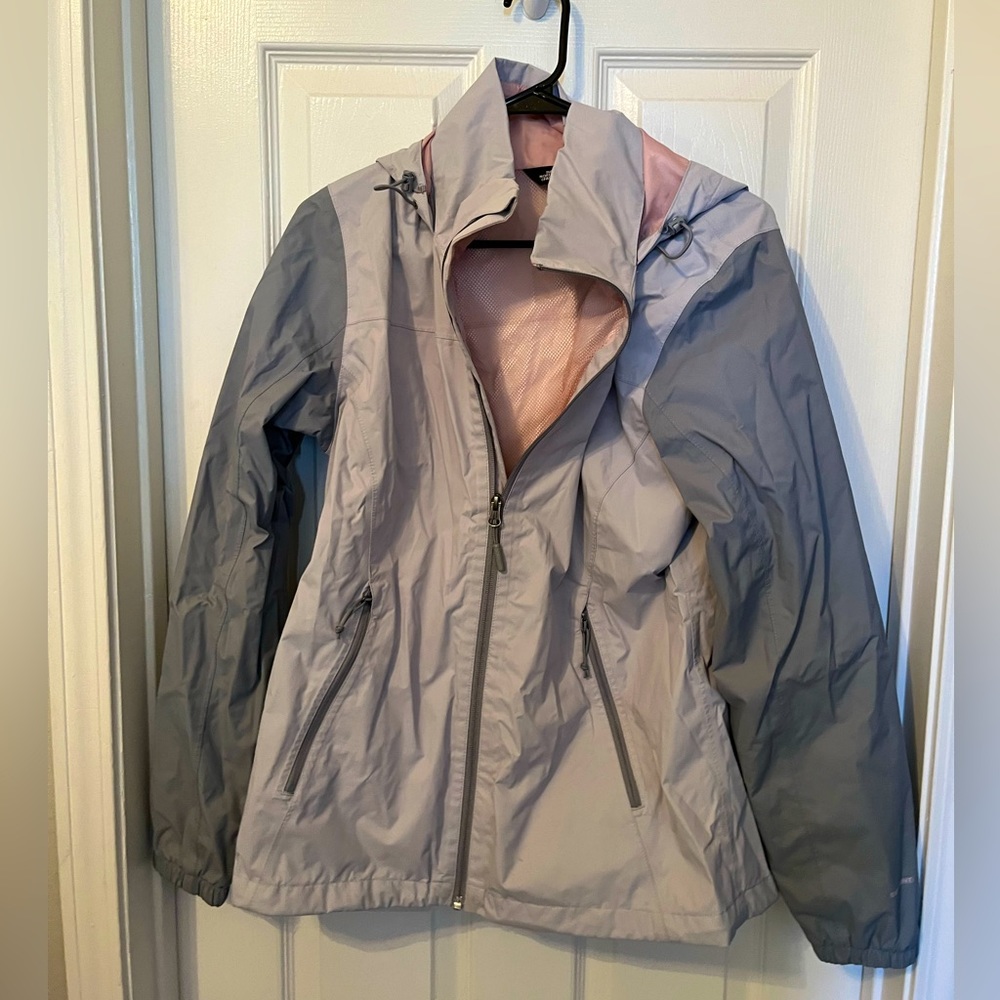 Grey Northface Rain Coat